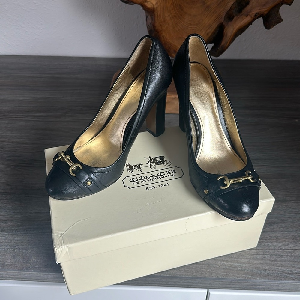COACH Black Heels